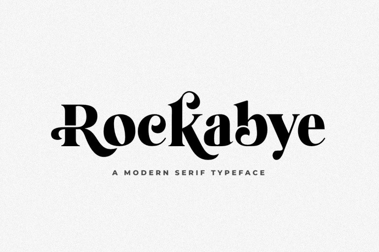 rockabye时尚衬线logo英文字体下载 - 好看字体网