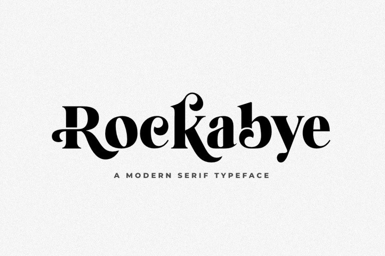 rockabye时尚衬线logo英文字体下载