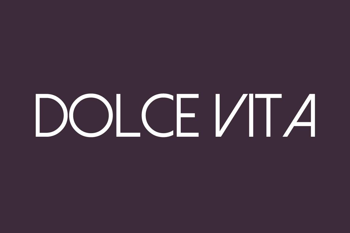 dolce vita柔和的品牌logo无衬线英文字体免费下载
