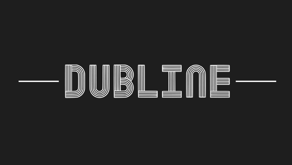 dubline创意线条装饰无衬线英文字体下载