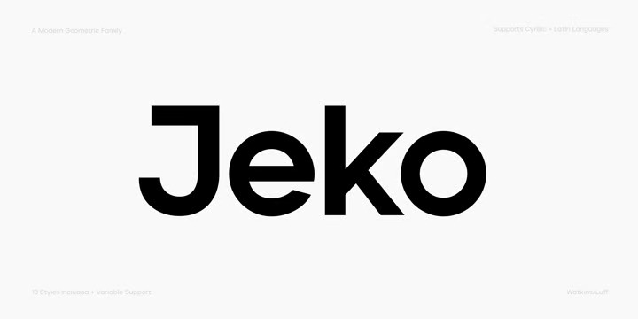 Jeko 常规标题ui设计无衬线-英文字体下载插图
