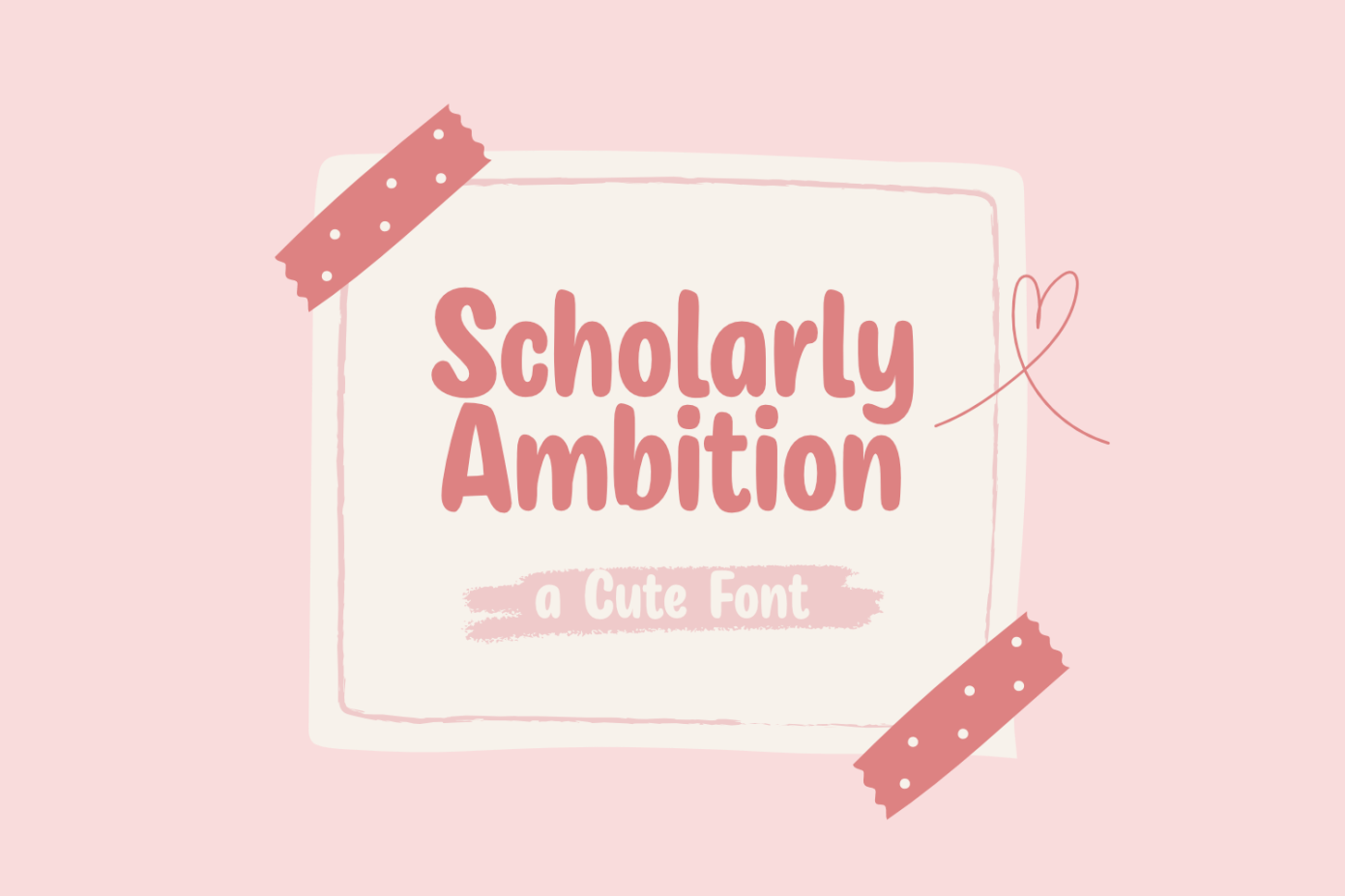 Scholarly Ambition可爱装饰手写英文字体下载插图