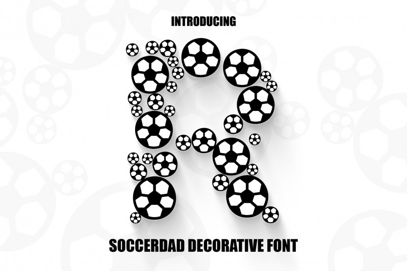 SoccerDad足球运动花式英文字体下载插图
