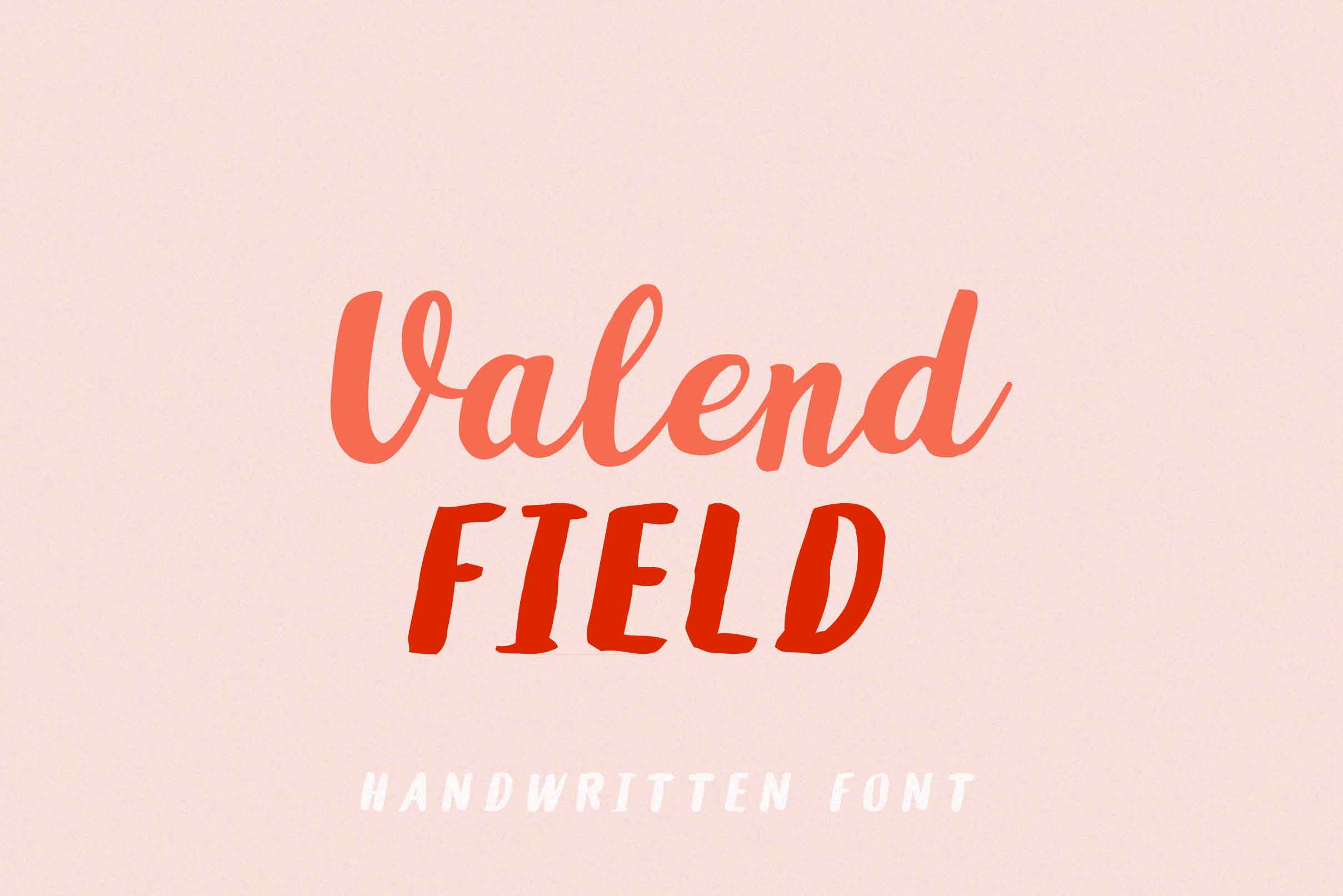 Valend Field标题手写英文字体下载插图