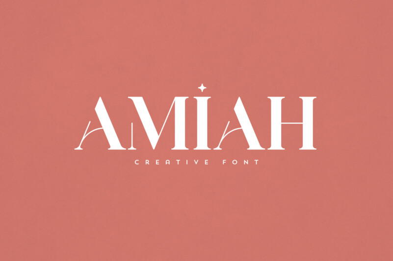 Amiah优雅奢侈品花式英文字体下载插图