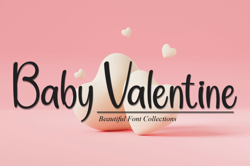 Baby-Valentine海报标题手写英文字体下载插图