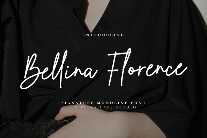 BellinaFlorence私人手写署名英文字体下载插图