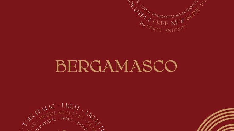 Bergamasco经典衬线品牌ui设计英文字体下载插图
