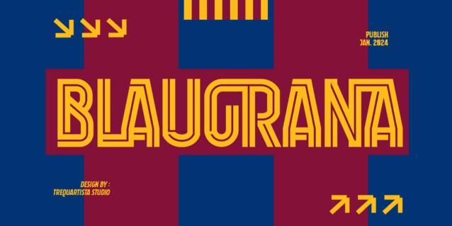Blaugrana-Personal双线条logo无衬线英文字体下载插图