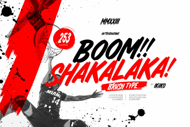 BoomShakalaka运动动感手写海报英文字体下载插图