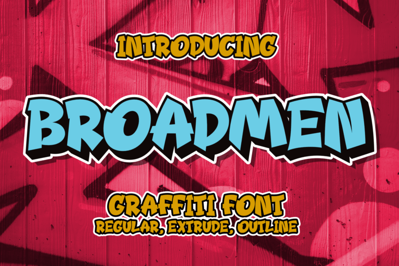 Broadmen游戏运动书法英文字体下载插图