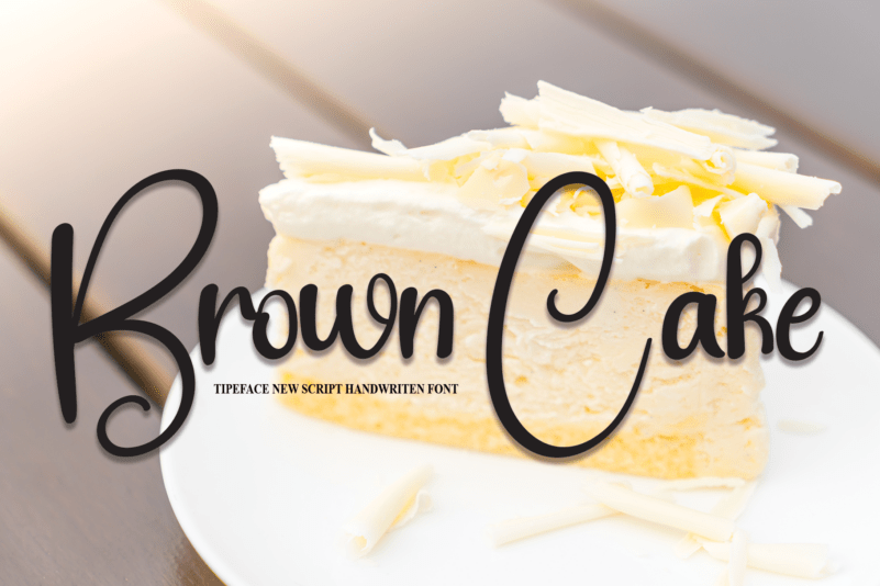 Brown-Cake好看连笔书法英文字体下载插图