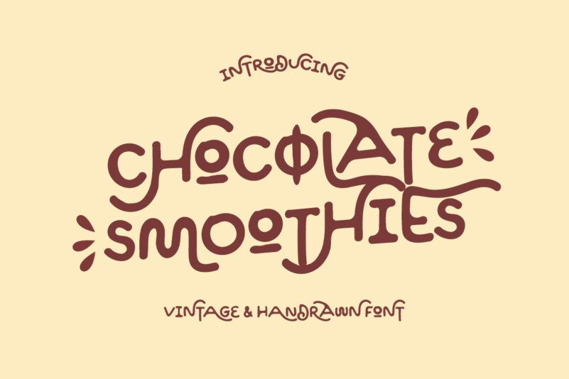 Chocolate Smoothies丝滑细腻手写英文字体下载插图
