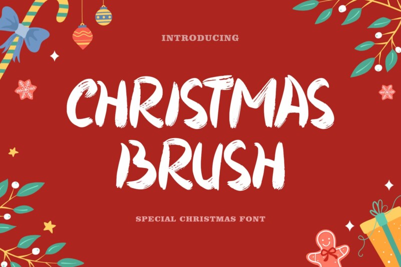 Christmas-Brush节日海报书法英文字体下载插图