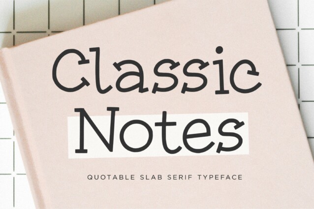 Classic-Notes可爱手写手绘英文字体下载插图
