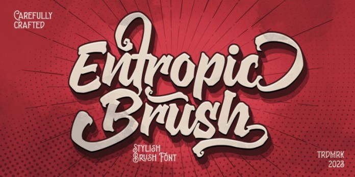 entropicbrush运动动感书法英文字体下载插图
