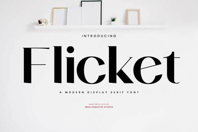 flicket现代时尚衬线英文字体下载插图
