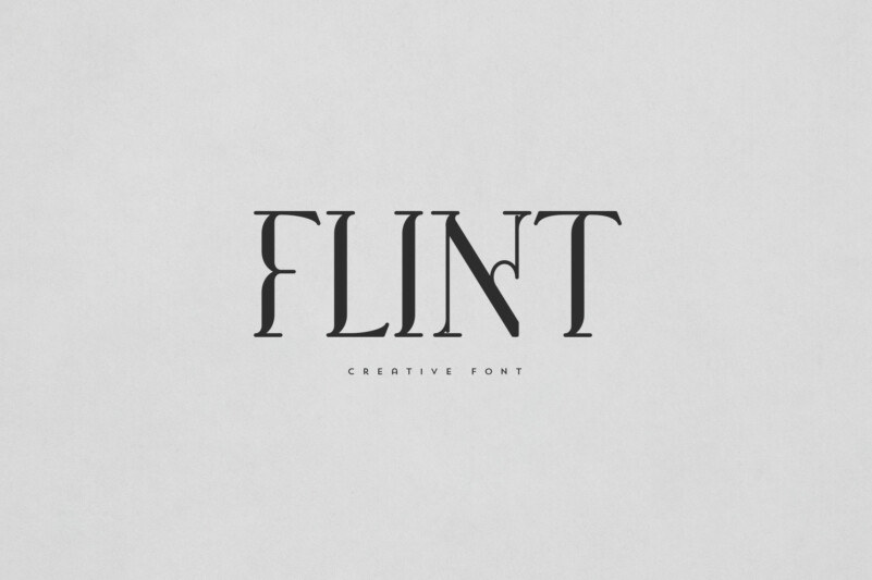 Flint创意符号花式英文字体下载插图