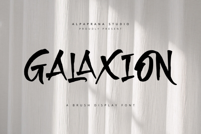 Galaxion毛笔笔刷墙体涂鸦书法英文字体下载插图