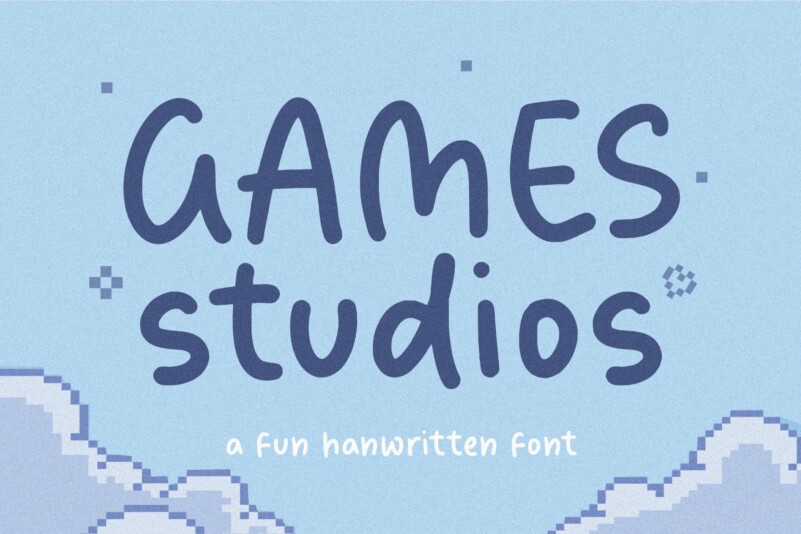 Games-Studios日常轻松手写英文字体下载插图