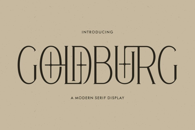 GOLDBURG时尚品牌logo衬线英文字体下载插图