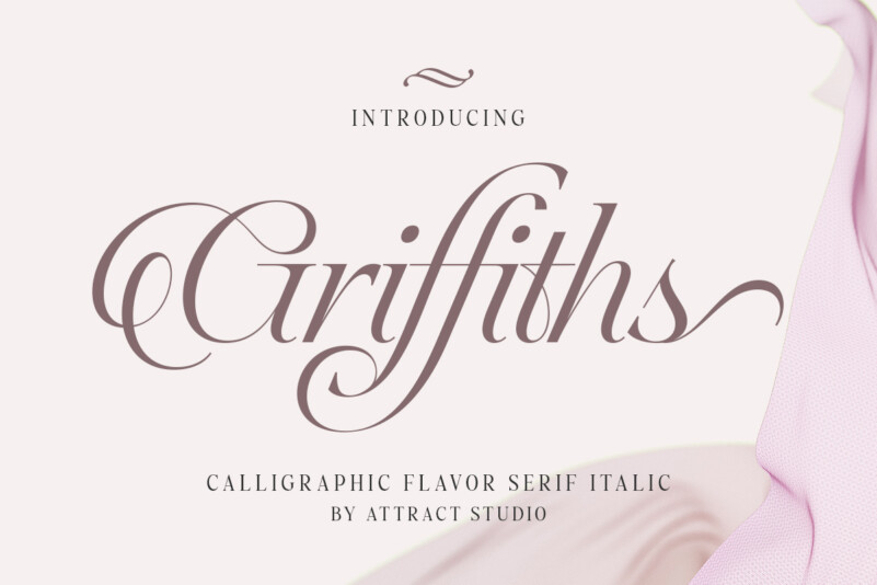 Griffiths 品牌logo斜体衬线英文字体下载插图
