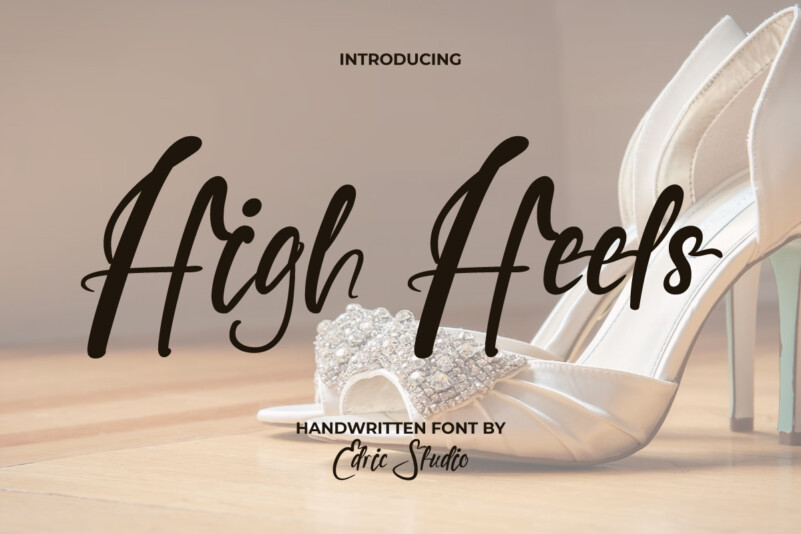 HighHeels高级婚礼手写英文字体下载插图
