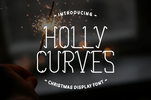 Holly-Curves现代节日花式英文字体下载插图