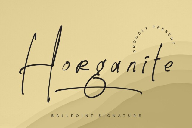 Horganite个性手写签名英文字体下载插图