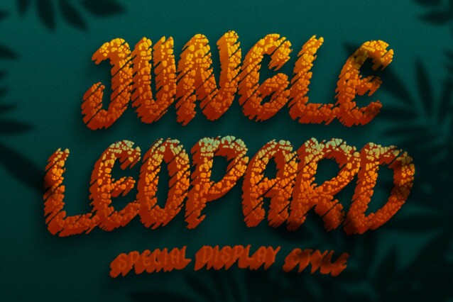 Jungle-Leopard创意绘本封面哥特英文字体下载插图