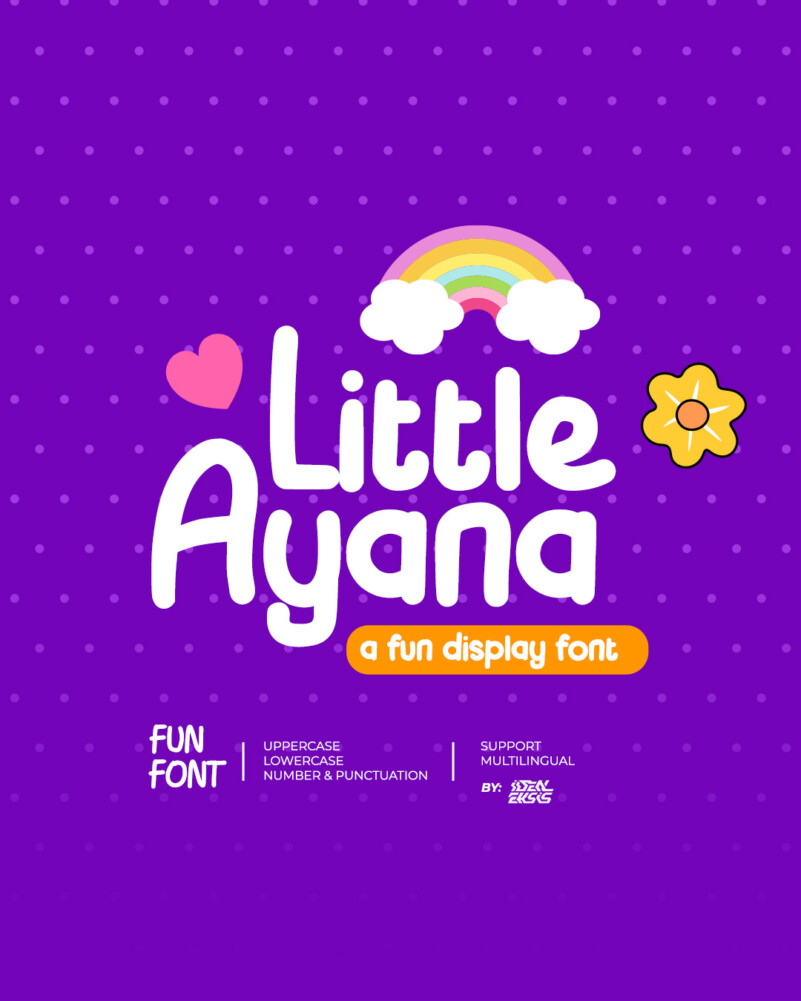 LittleAyana婴幼儿母婴产品手写英文字体下载插图