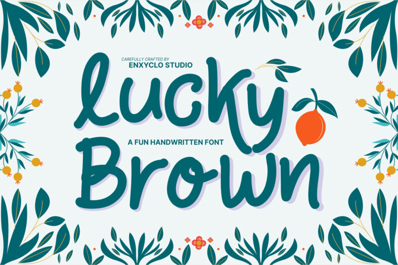 Lucky-Brown时尚清新手写英文字体下载插图