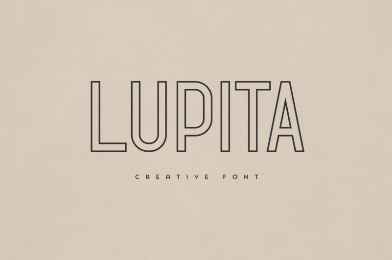 Lupita空心字无衬线英文字体下载插图