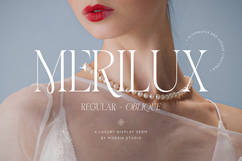 Merilux女性优雅衬线英文字体下载插图