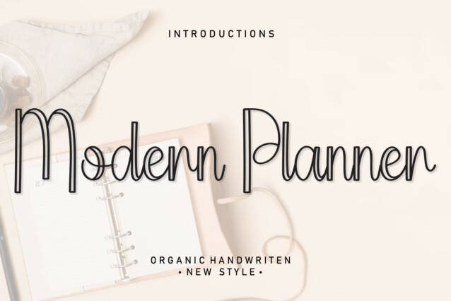 Modern-Planner时尚线条手写英文字体下载插图