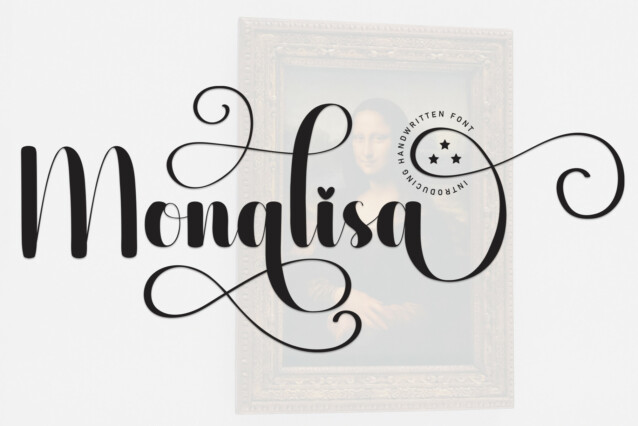 Monalisa时尚婚礼书法英文字体下载插图