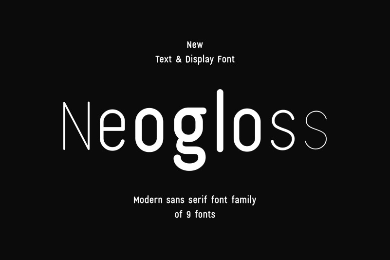 Neogloss新式大牌时髦无衬线英文字体下载插图