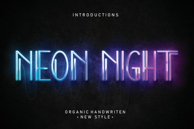 Neon-Night科技发光字花式英文字体下载插图