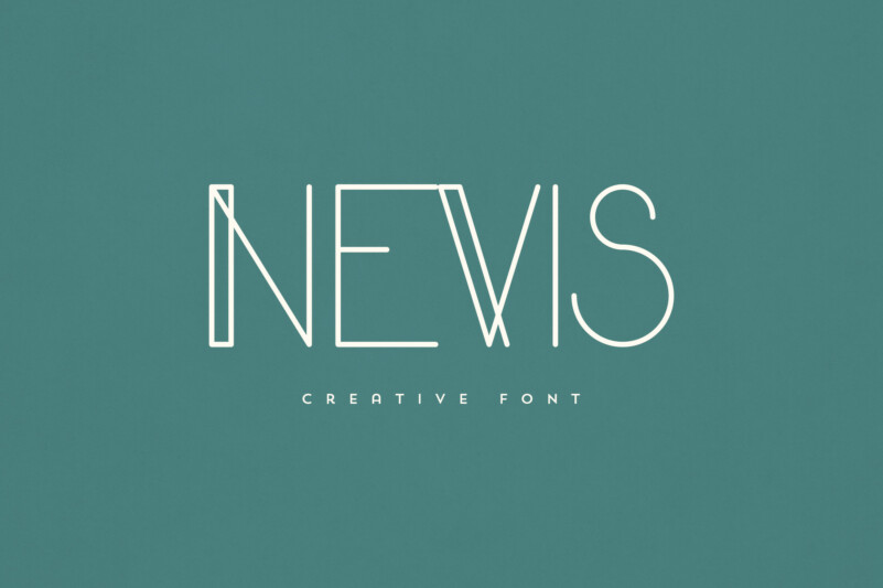 Nevis现代极简风花式英文字体下载插图