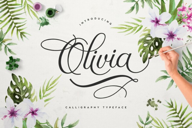 Olivia动感书法连笔英文字体下载插图