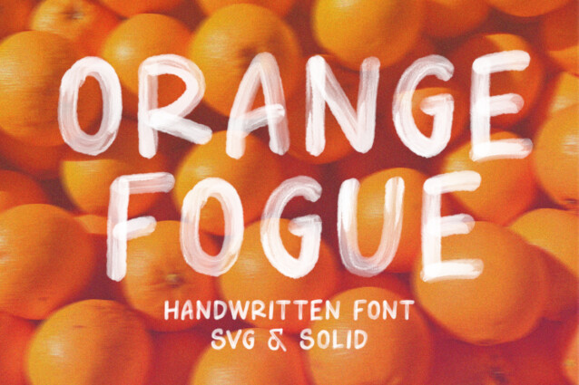 Orange-Fogue柔软云朵手写英文字体下载插图