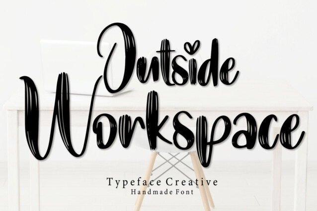 Outside-Workspace个性线条花式英文字体下载插图
