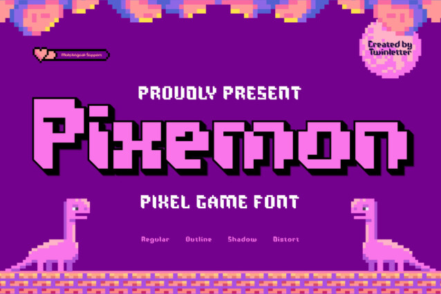 Pixemon创意积木玩具哥特英文字体下载插图
