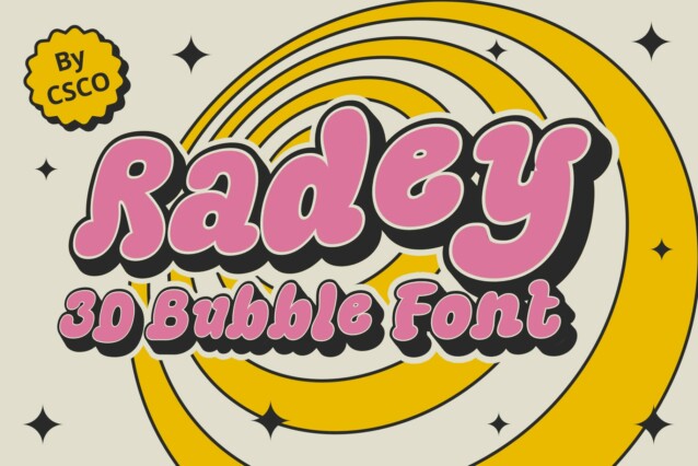 Radey-Extrude可爱饱满3d花式英文字体下载
