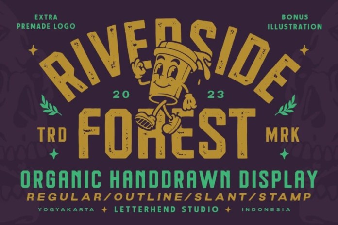 riversideforest斑驳无衬线标题英文字体下载插图