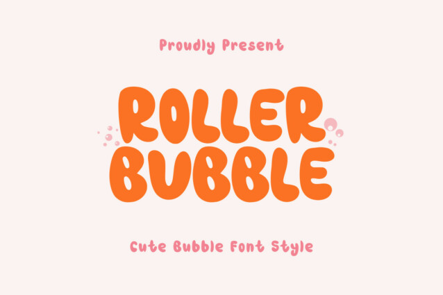 Roller-Bubble卡通幼儿手写英文字体下载插图