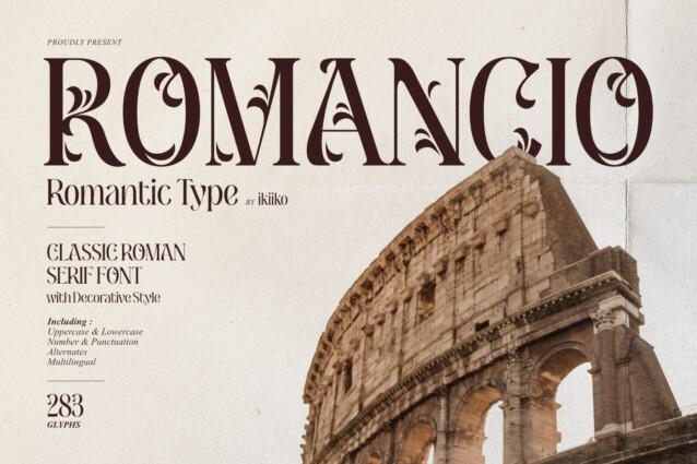 Romancio经典罗马哥特英文字体下载插图
