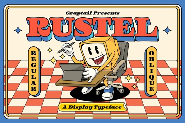 rustel游戏海报手写英文字体下载插图
