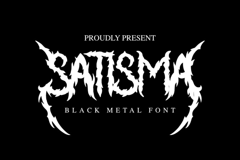 Satisma个性重金属音乐哥特英文字体下载插图