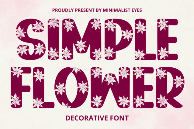 SimpleFlower服饰装饰花式英文字体下载插图